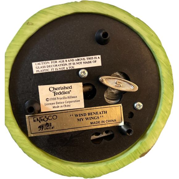 Enesco Cherished Teddies Musical Snow Globe "Wind Beneath My Wings" - Picture 3 of 3